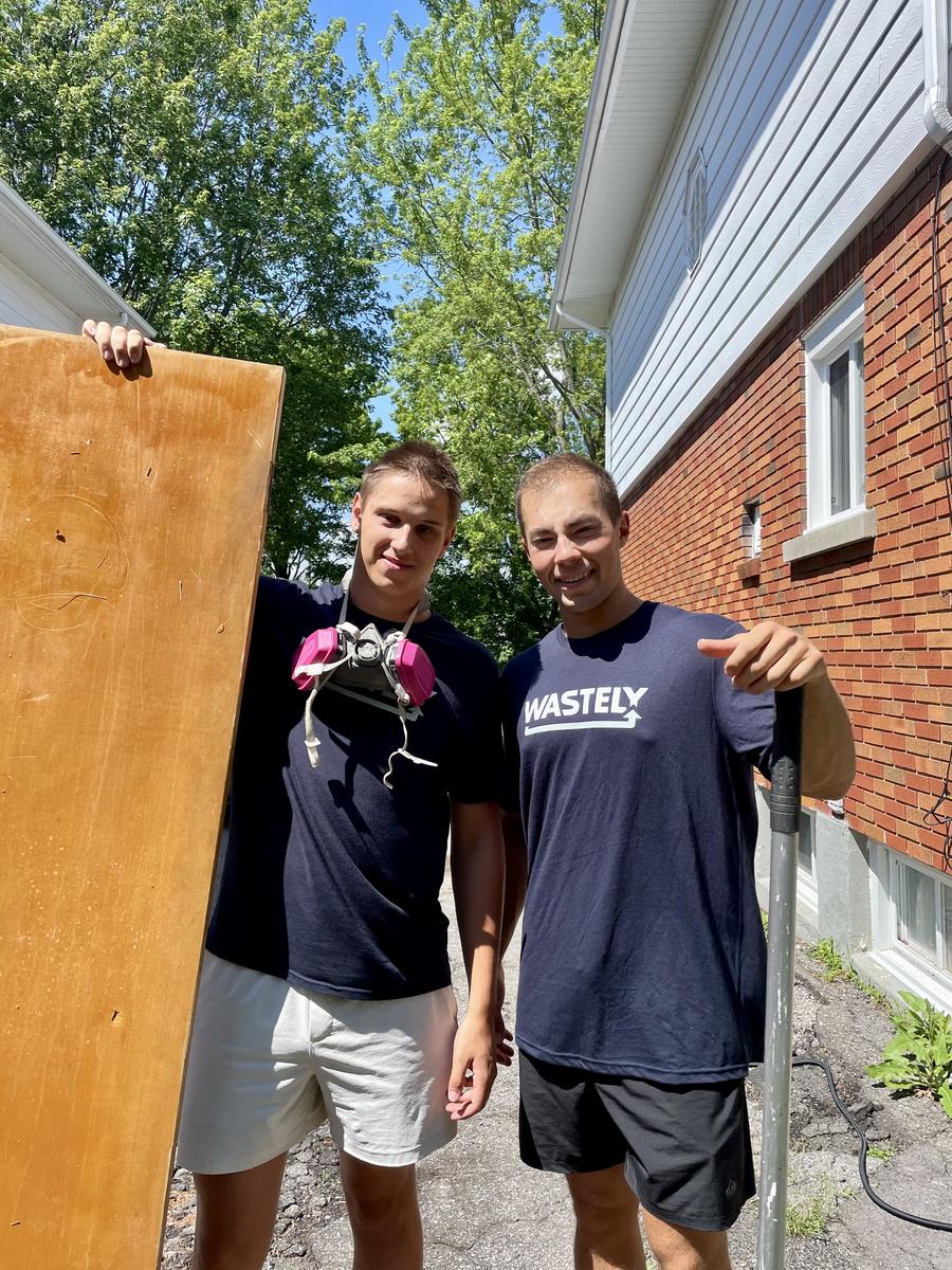 The Wastely owners on a job site